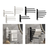 Maxbell Towel Holder No Punch Organizer Storage Towel Bar for Cabinet Hotel Office 2 Rods White