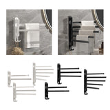 Maxbell Towel Holder No Punch Organizer Storage Towel Bar for Cabinet Hotel Office 2 Rods White