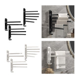 Maxbell Towel Holder No Punch Organizer Storage Towel Bar for Cabinet Hotel Office 2 Rods White