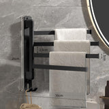 Maxbell Towel Holder No Punch Organizer Storage Towel Bar for Cabinet Hotel Office 2 Rods White