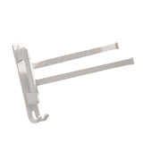 Maxbell Towel Holder No Punch Organizer Storage Towel Bar for Cabinet Hotel Office 2 Rods White
