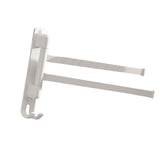Maxbell Towel Holder No Punch Organizer Storage Towel Bar for Cabinet Hotel Office 2 Rods White