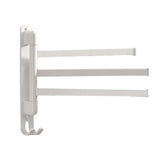 Maxbell Towel Holder No Punch Organizer Storage Towel Bar for Cabinet Hotel Office 3 Rods White