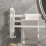 Maxbell Towel Holder No Punch Organizer Storage Towel Bar for Cabinet Hotel Office 3 Rods White