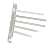 Maxbell Towel Holder No Punch Organizer Storage Towel Bar for Cabinet Hotel Office 5 Rods White