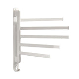 Maxbell Towel Holder No Punch Organizer Storage Towel Bar for Cabinet Hotel Office 5 Rods White