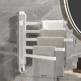 Maxbell Towel Holder No Punch Organizer Storage Towel Bar for Cabinet Hotel Office 5 Rods White