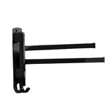 Maxbell Towel Holder No Punch Organizer Storage Towel Bar for Cabinet Hotel Office 2 Rods Black