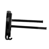 Maxbell Towel Holder No Punch Organizer Storage Towel Bar for Cabinet Hotel Office 2 Rods Black