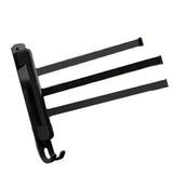 Maxbell Towel Holder No Punch Organizer Storage Towel Bar for Cabinet Hotel Office 3 Rods Black