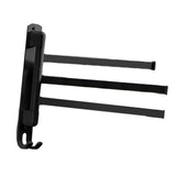 Maxbell Towel Holder No Punch Organizer Storage Towel Bar for Cabinet Hotel Office 3 Rods Black