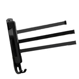 Maxbell Towel Holder No Punch Organizer Storage Towel Bar for Cabinet Hotel Office 3 Rods Black