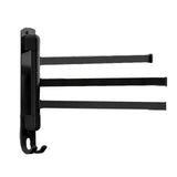 Maxbell Towel Holder No Punch Organizer Storage Towel Bar for Cabinet Hotel Office 3 Rods Black