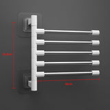 Maxbell Toilet Towel Rack 180 Degree Rotary Towel Holder for Bathroom Hotel 5 Pole