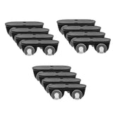 Maxbell 12Pcs Self Adhesive Caster Wheels for Trash Can Small Furniture Cabinet Black