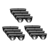 Maxbell 12Pcs Self Adhesive Caster Wheels for Trash Can Small Furniture Cabinet Black