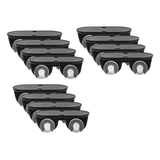 Maxbell 12Pcs Self Adhesive Caster Wheels for Trash Can Small Furniture Cabinet Black