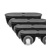 Maxbell 12Pcs Self Adhesive Caster Wheels for Trash Can Small Furniture Cabinet Black