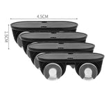 Maxbell 12Pcs Self Adhesive Caster Wheels for Trash Can Small Furniture Cabinet Black