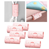 Maxbell 6 Pieces Multipurpose Bed Sheet Fixed Clamp for Fastening Snacks Towels Pink