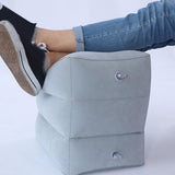 Maxbell Inflatable Foot Rest 3 Layers Foot Stool Foot Rest Pillow for Travelling Light Gray