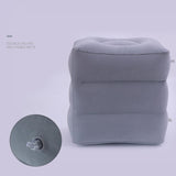 Maxbell Inflatable Foot Rest 3 Layers Foot Stool Foot Rest Pillow for Travelling Light Gray