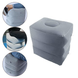 Maxbell Inflatable Foot Rest 3 Layers Foot Stool Foot Rest Pillow for Travelling Light Gray