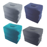 Maxbell Inflatable Foot Rest 3 Layers Foot Stool Foot Rest Pillow for Travelling Light Gray
