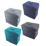 Maxbell Inflatable Foot Rest 3 Layers Foot Stool Foot Rest Pillow for Travelling Light Gray
