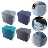 Maxbell Inflatable Foot Rest 3 Layers Foot Stool Foot Rest Pillow for Travelling Light Gray