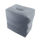 Maxbell Inflatable Foot Rest 3 Layers Foot Stool Foot Rest Pillow for Travelling Light Gray