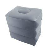 Maxbell Inflatable Foot Rest 3 Layers Foot Stool Foot Rest Pillow for Travelling Light Gray