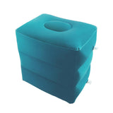 Maxbell Inflatable Foot Rest 3 Layers Foot Stool Foot Rest Pillow for Travelling Light Blue