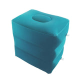 Maxbell Inflatable Foot Rest 3 Layers Foot Stool Foot Rest Pillow for Travelling Light Blue
