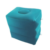 Maxbell Inflatable Foot Rest 3 Layers Foot Stool Foot Rest Pillow for Travelling Light Blue
