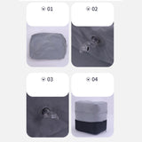 Maxbell Inflatable Foot Rest 3 Layers Foot Stool Foot Rest Pillow for Travelling Light Blue