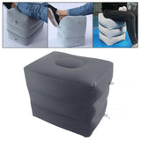 Maxbell Inflatable Foot Rest 3 Layers Foot Stool Foot Rest Pillow for Travelling Deep Gray