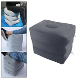 Maxbell Inflatable Foot Rest 3 Layers Foot Stool Foot Rest Pillow for Travelling Deep Gray