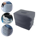 Maxbell Inflatable Foot Rest 3 Layers Foot Stool Foot Rest Pillow for Travelling Deep Gray