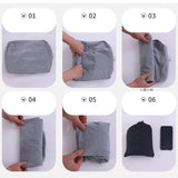 Maxbell Inflatable Foot Rest 3 Layers Foot Stool Foot Rest Pillow for Travelling Deep Gray