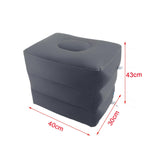 Maxbell Inflatable Foot Rest 3 Layers Foot Stool Foot Rest Pillow for Travelling Deep Gray