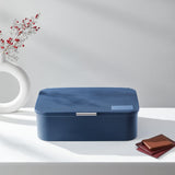 Maxbell Multi Layer File Storage Case Water Resistant for Bill Laptop Passport Blue