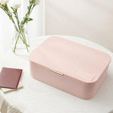 Maxbell Multi Layer File Storage Case Water Resistant for Bill Laptop Passport Pink