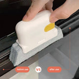 Maxbell Window Groove Cleaning Brush PP Material Handle Comfortable Grip, Washable Yellow