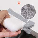 Maxbell Window Groove Cleaning Brush PP Material Handle Comfortable Grip, Washable Grey