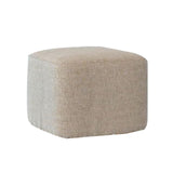 Maxbell Linen Cotton Footrest Foot Stool Cover for Living Room Accessory Durable Beige