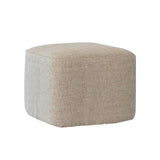 Maxbell Linen Cotton Footrest Foot Stool Cover for Living Room Accessory Durable Beige