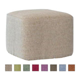 Maxbell Linen Cotton Footrest Foot Stool Cover for Living Room Accessory Durable Beige