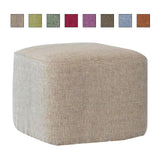 Maxbell Linen Cotton Footrest Foot Stool Cover for Living Room Accessory Durable Beige