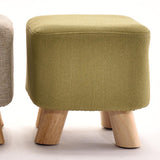Maxbell Linen Cotton Footrest Foot Stool Cover for Living Room Accessory Durable Green